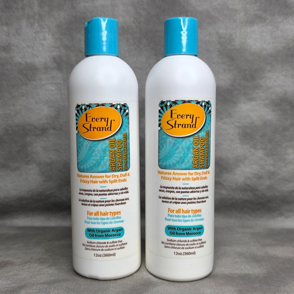 (X2) Every Strand Argan Oil Shampoo w/Macadamia 12 oz